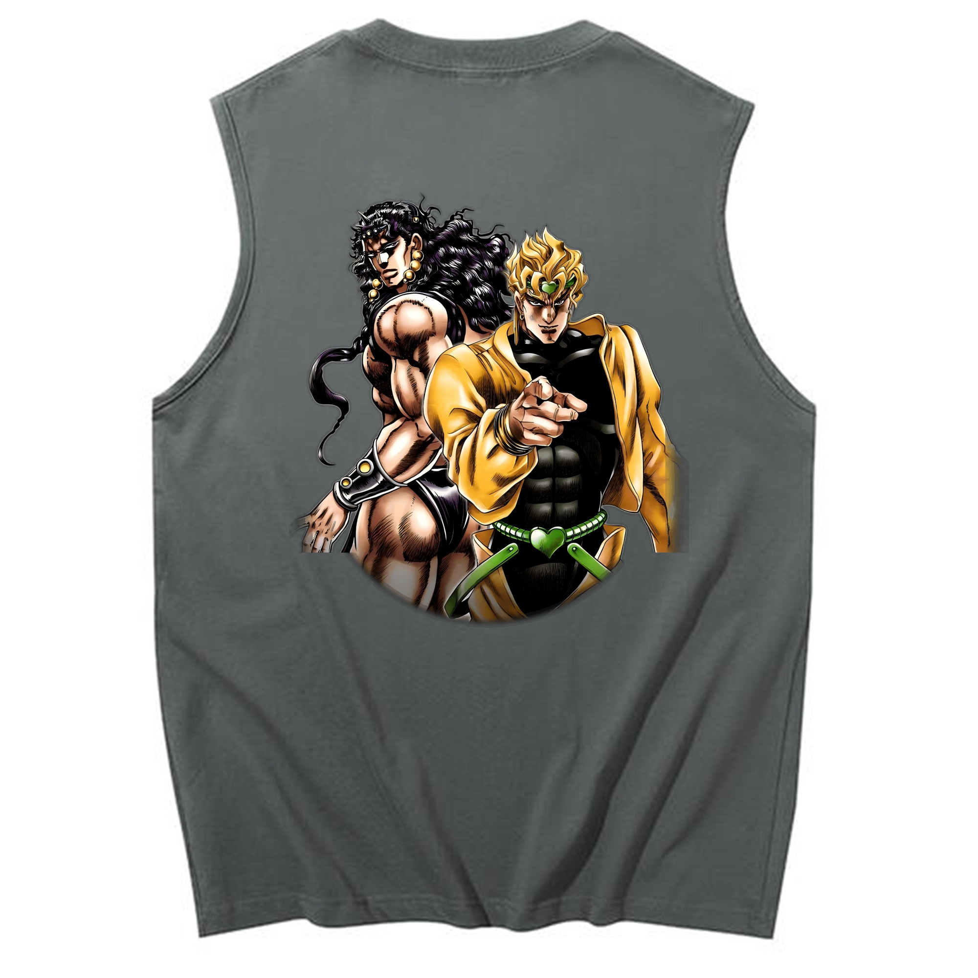 （画像用） ジョジョの奇妙な冒険 ディオ?ブランドー JoJo's Bizarre Adventure Dio Brando コットン100％タンクトップ（背面プリント）